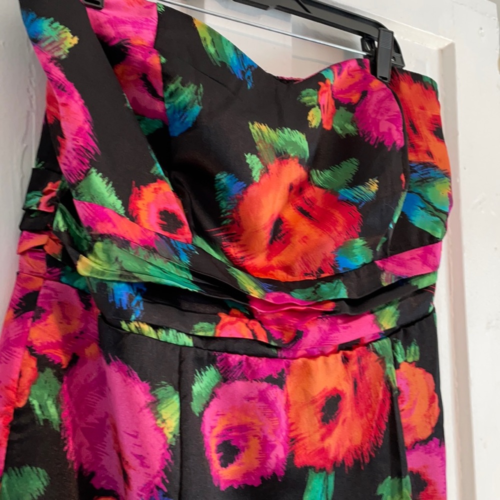 #Homecoming Forever21 Plus Size, Satin, floral Cocktail Dress